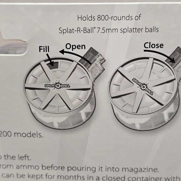 New Splat R Ball Orange 800 Round Water Bead Drum Magazine for Blasters - Picture 12 of 13